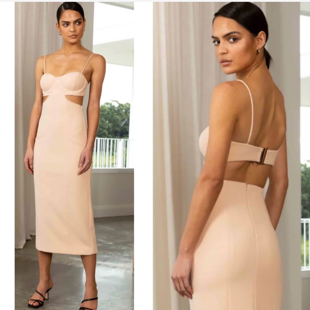 MISHA Cutout Daisy Midi Dress